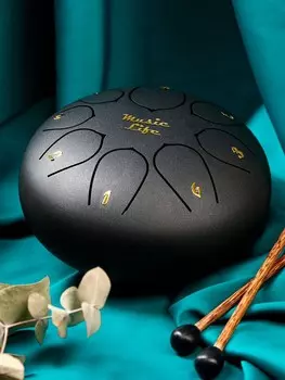 Глюкофон - музыкальный инструмент, черный, 8 лепестков, 159 см