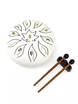 Глюкофон - музыкальный инструмент, цветок белый, 11 лепестков, 181811 см