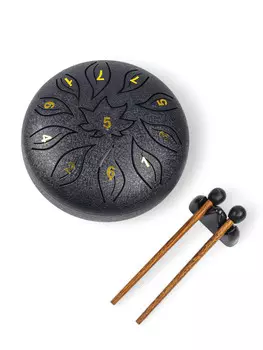 Глюкофон - музыкальный инструмент, цветок черный, 11 лепестков, 181811 см