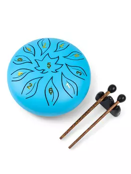 Глюкофон - музыкальный инструмент, цветок синий, 11 лепестков, 181811 см