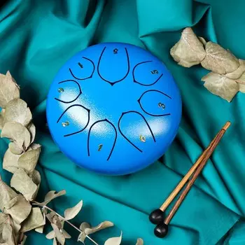 Глюкофон - музыкальный инструмент, синий, 8 лепестков, 159 см