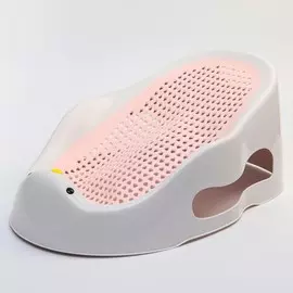 Горка для купания новорожденных крошка я, 0-6 мес, р-р 43х30х19см, белый/розовый