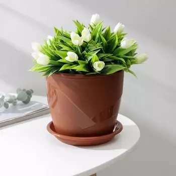 Горшок для цветов с поддоном