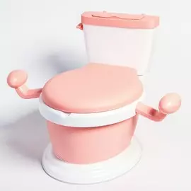 Горшок-унитаз с ручками, цвет розовый