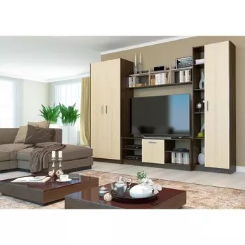 Гостиная милан, 3000х2046х446, кантерберри/дуб сонома