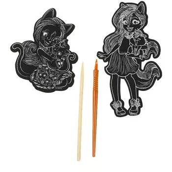 Гравюра ЭНЧАНТИМАЛС, МУЛЬТИ АРТ FIGURESCRATCH2-EN3