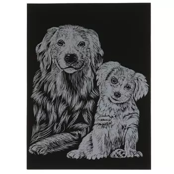 Гравюра МУЛЬТИ АРТ 100SCRATCHART-GOLD-DOG2