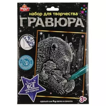 Гравюра МУЛЬТИ АРТ 100SCRATCHART-SILV-WHITEBEAR