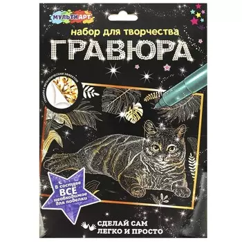 Гравюра МУЛЬТИ АРТ SCRATCHART-GOLD-CAT4