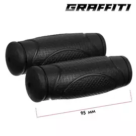 Грипсы 95 мм, graffiti, посадочный диаметр 22,2 мм, цвет чёрный