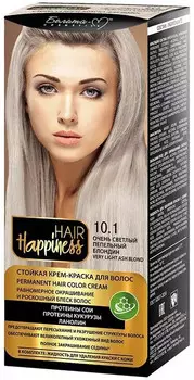 Hair Happiness Крем-краска для волос аммиачная №10.1 светлый пепельный блондин