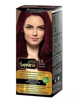 Hair Happiness Крем-краска для волос аммиачная №5.5 махагон