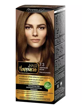 Hair Happiness Крем-краска для волос аммиачная №7.3 золотисто-русый