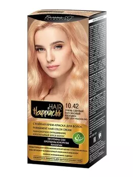 Hair Happiness Крем-краска для волос аммиачная №10.42 светлый персиковый блондин
