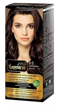 Hair Happiness Крем-краска для волос аммиачная №5 светло-каштановый