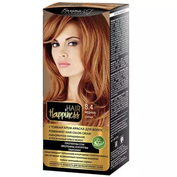 Hair Happiness Крем-краска для волос аммиачная №8.4 медный