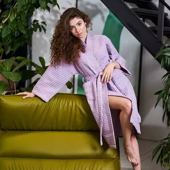 Халат вафельный удлиненный