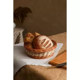 Хлебница плетёная, круглая, d=27см, h=9см