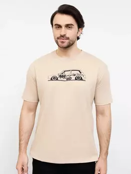 Хлопковая футболка с крупным принтом