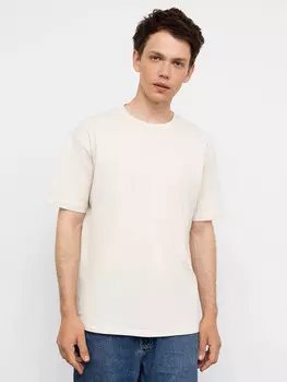 Хлопковая однотонная футболка