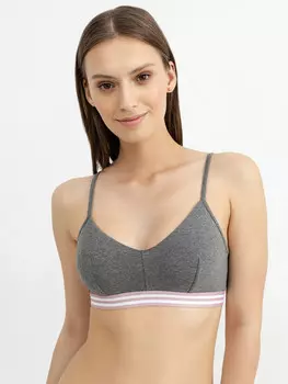 Хлопковое бюстье в темно-сером цвете