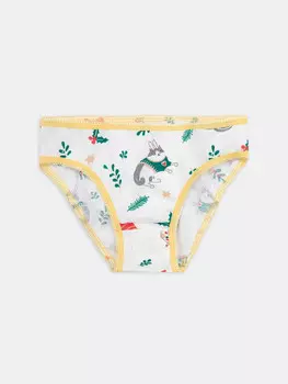 Хлопковые трусики для девочек в расцветке