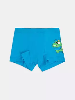 Хлопковые трусы-боксеры ярко-синего цвета для мальчиков