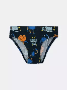 Хлопковые трусы-плавки в расцветке