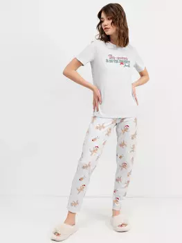 Хлопковый комплект (футболка и брюки)