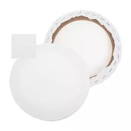 Холст на подрамнике круглый d-20 см, хлопок 100%, грунт акриловый, 1,5*20 см, мелкозернистый, 280г/м