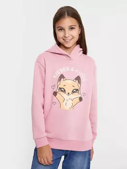 Худи для девочек в пыльно-розовом оттенке