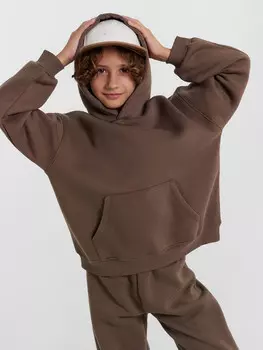 Худи для мальчиков в холодном кофейном цвете