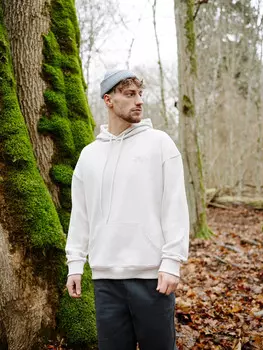 Худи мужское кремовое с принтом