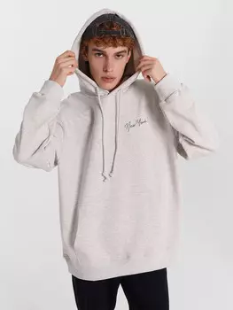 Худи мужское серое с надписью