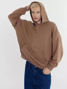 Худи мужское в карамельно-бежевом цвете