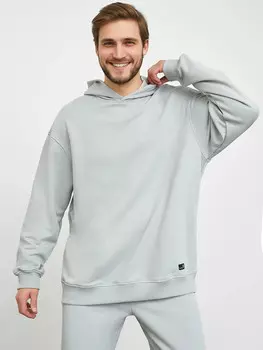 Худи мужское в сером цвете