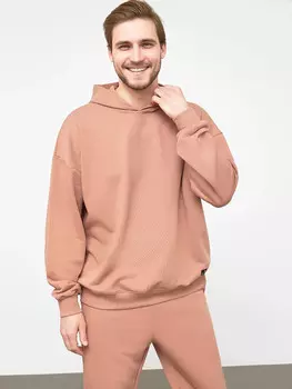 Худи мужское в светло-красном оттенке