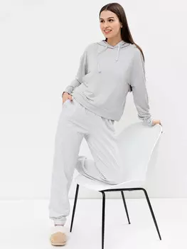 Худи женское домашнее в сером цвете