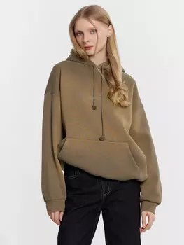Худи женское хаки с надписью