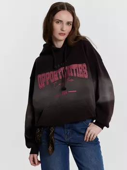 Худи женское коричневое с надписью