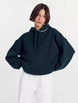 Худи женское оверсайз зеленое