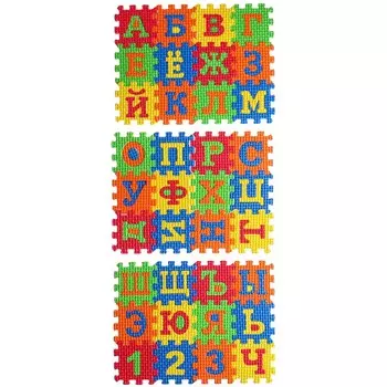 Игровой коврик-пазл, синий трактор