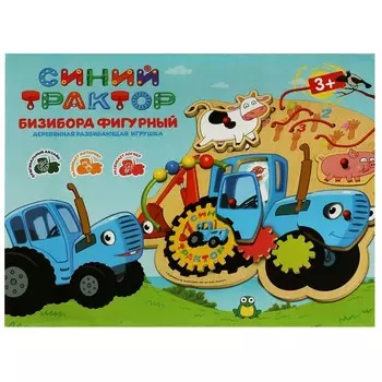 Игрушка деревянная Синий ТРАКТОР, Буратино STR23