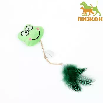 Игрушка для кошек с кошачьей мятой и перьями