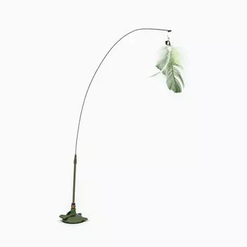 Игрушка дразнилка для кошек на присоске с пером