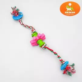 Игрушка канатная с жевательными элементами