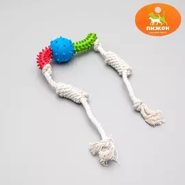 Игрушка канатная с жевательными элементами