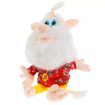 Игрушка мягкая Буба в красной рубашке, 20 см, муз