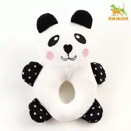 Игрушка пищащая мягкая для собак пончик с животными