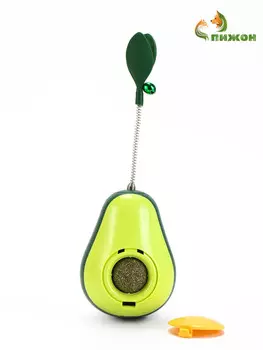 Игрушка-неваляшка с кошачьей мятой и пером